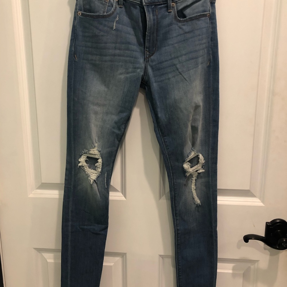 Express mid rise skinny stretch jeans